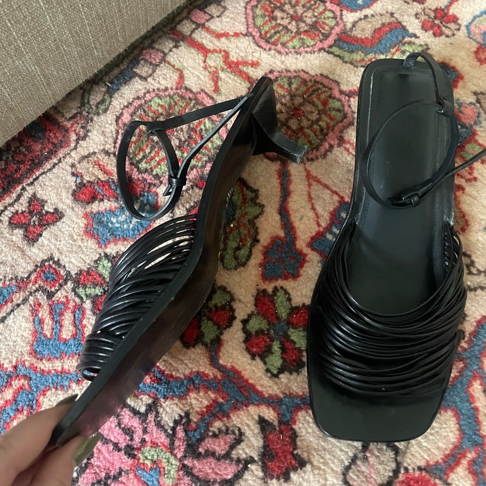 Beautiful European COS kitten heel sandals